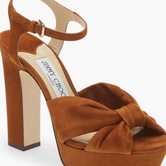 Jimmy Choo Brown Suede Platform - Picture 2 of 4